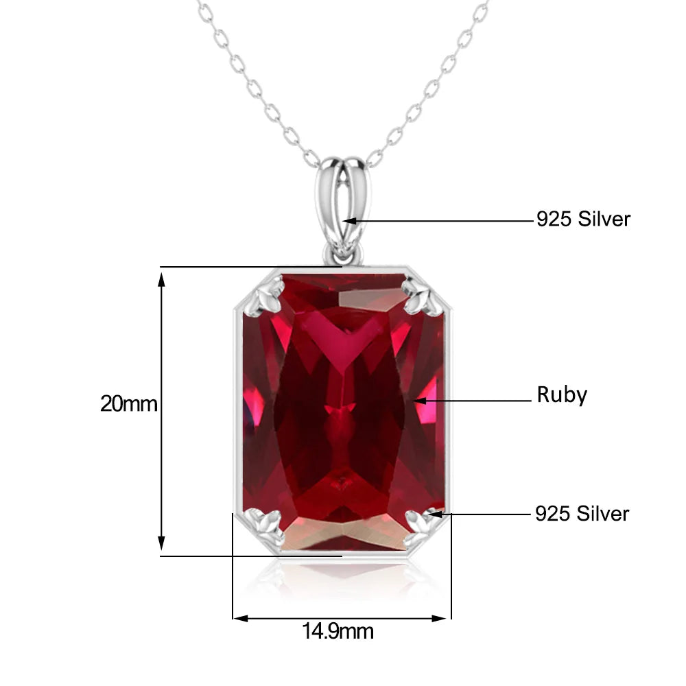 Real 925 Sterling Silver Aquamarine Necklace Pendant Anniversary Banquet Accessories Woman Fine Jewelry 2022 New Without Chain