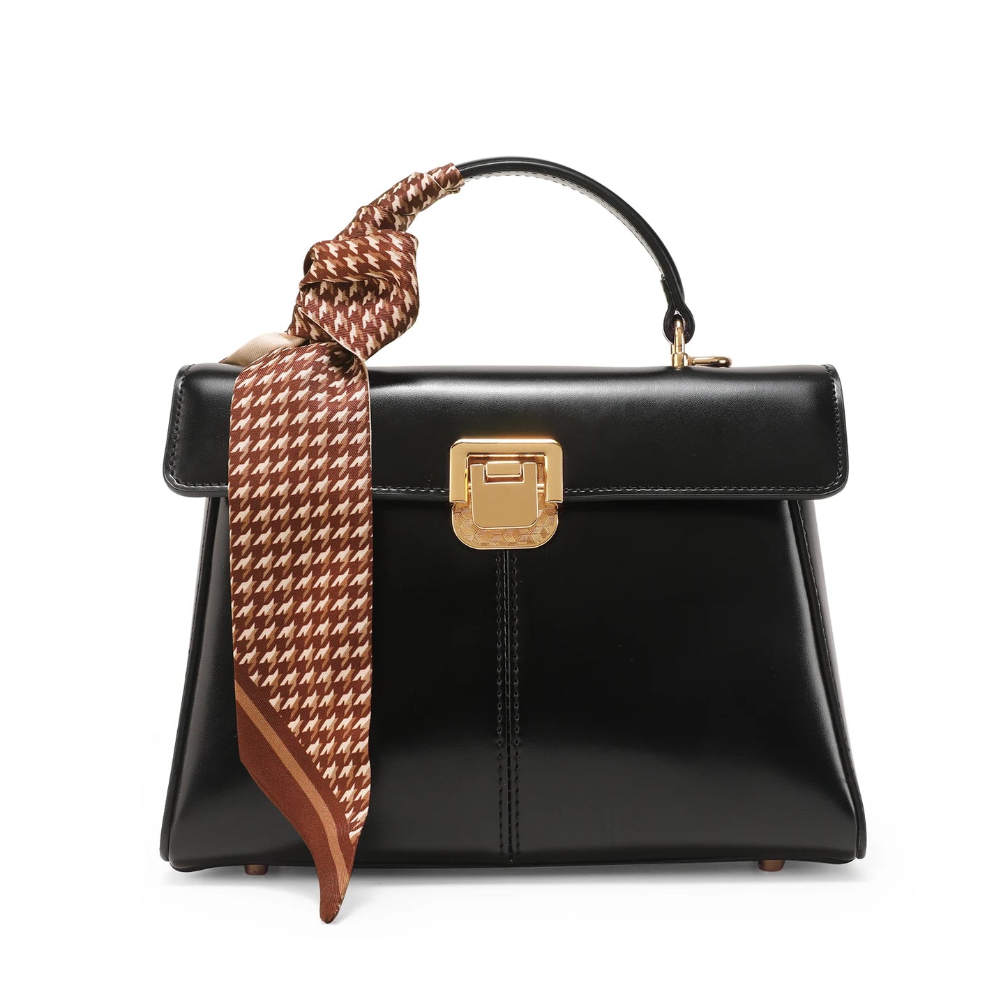 ITAMOOD Genuine Leather Women's Bag Luxury Branded Women's Handbag Fashionable and Versatile Crossbody Bag With Scarf Decor