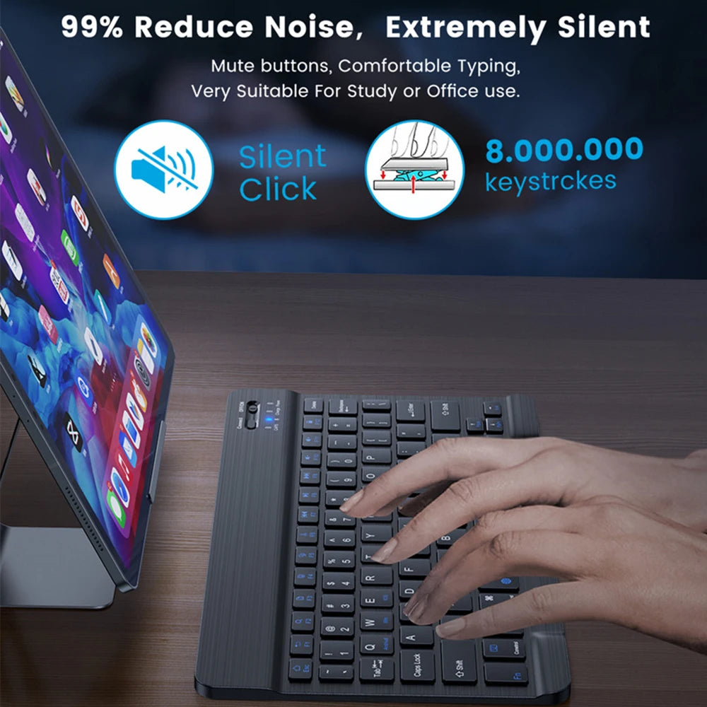 Bluetooth Keyboard and Mouse For iPad Xiaomi Samsung Huawei Phone Tablet Slim Mini Wireless Keyboard For Android IOS Windows