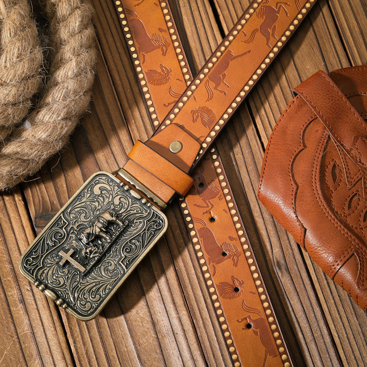 A casual and retro belt, a waist accessory for Western-style clothing, metal buckle, PU belt, suitable for both men and women