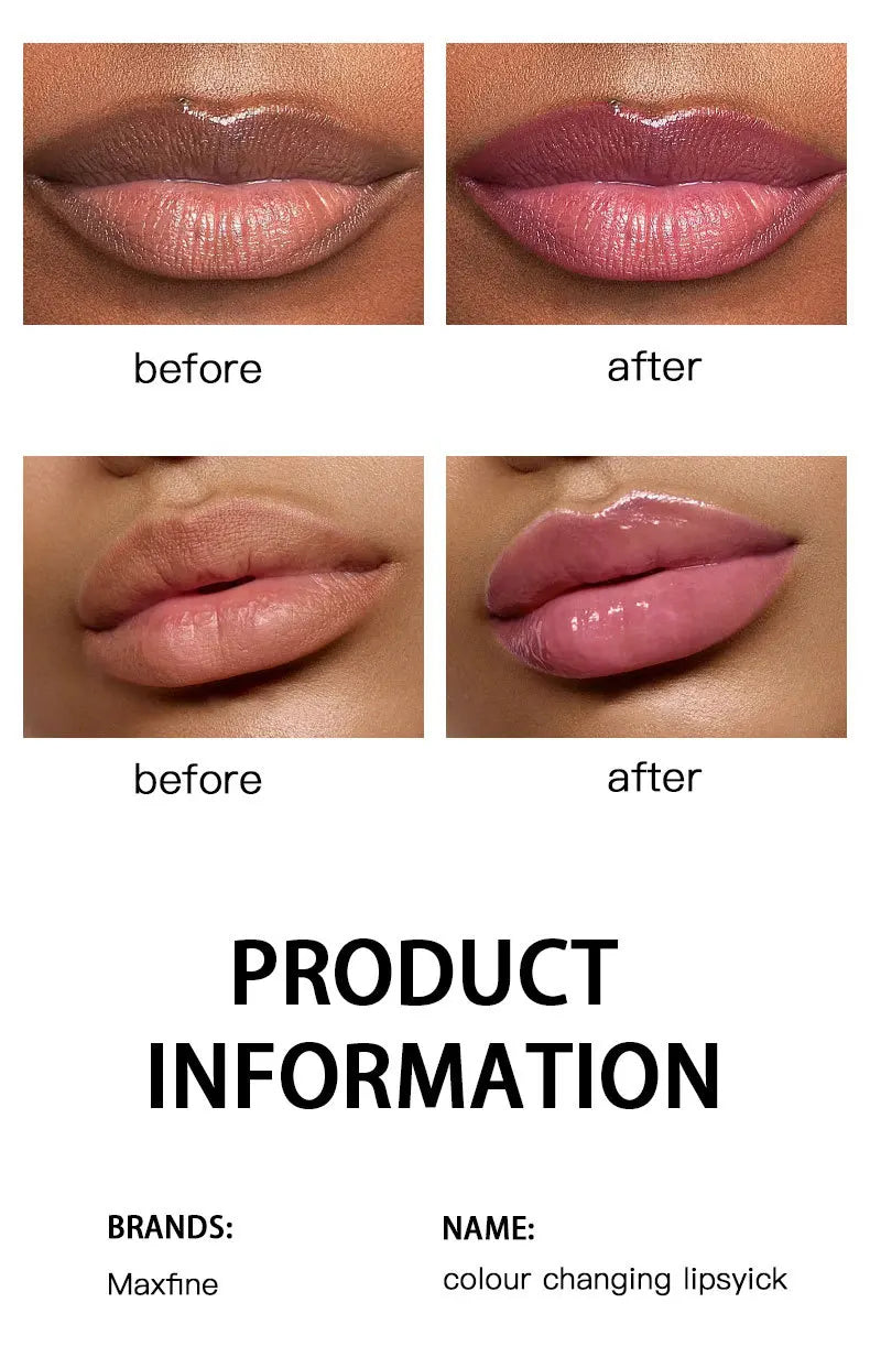 Jelly Color Changing Moisturizing Lip Balm Temperature Color Changing Non-fading Waterproof Lasting Lipstick