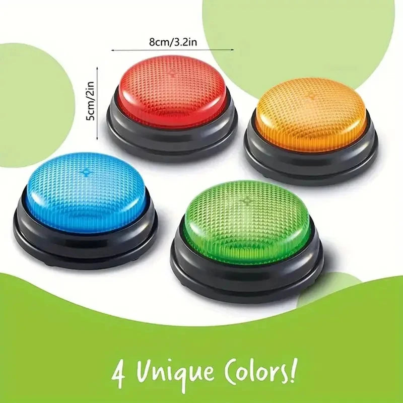 Answer Buzzers for Game Shows 4pcs Game Buzzers with Lights & Sounds Buzz Buttons for Kids or Adults Perfect for Classroom Game