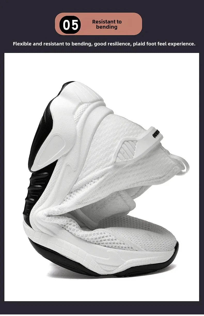 Invisible Heightening 8CM Men's Running Shoes Low Heel Soft Bottom Casual Sports Shoes Breathable Mesh Inner Lining EVA Insole