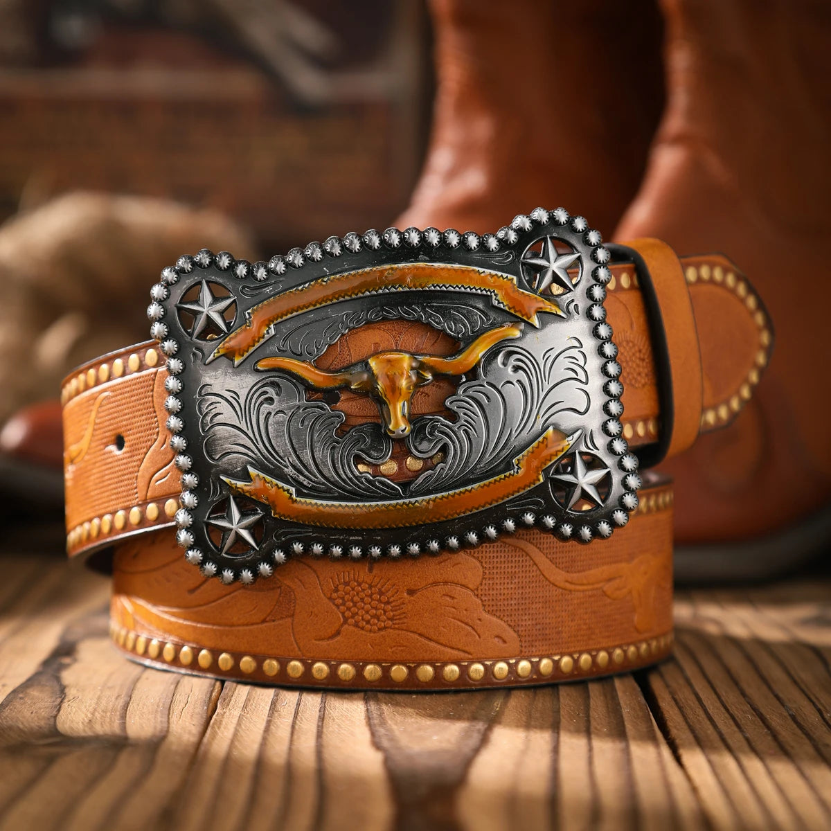 A casual and retro belt, a waist accessory for Western-style clothing, metal buckle, PU belt, suitable for both men and women
