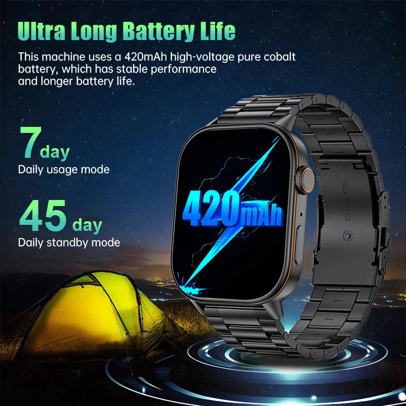LIGE NEW GPS Smart Watch Men Compass Sports Fitness Bluetooth Call IP68 Waterproof Men Women Smartwatch For Xiaomi HUAWEI iPhone