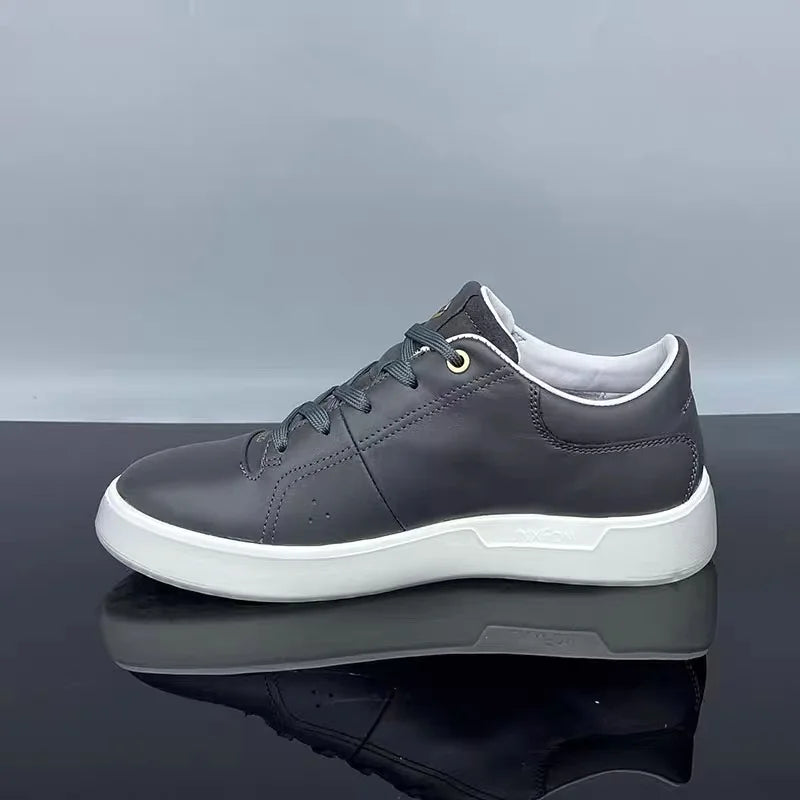 Fashion Genuine Leather Men Sneakers Breathable Comfort Classic Casual Shoes Mens Outdoor Walking Shoes Couple Footwear