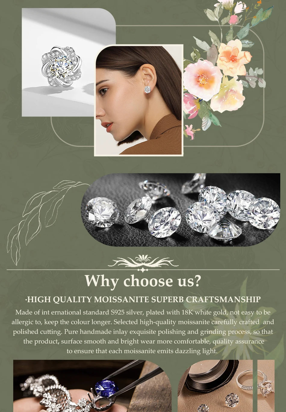 14k Gold Full Moissanite Diamond Ring for Women Teardrop Shape D VVS1 Bright Cut Genuine Au585 for Wedding Engagement Party Gift