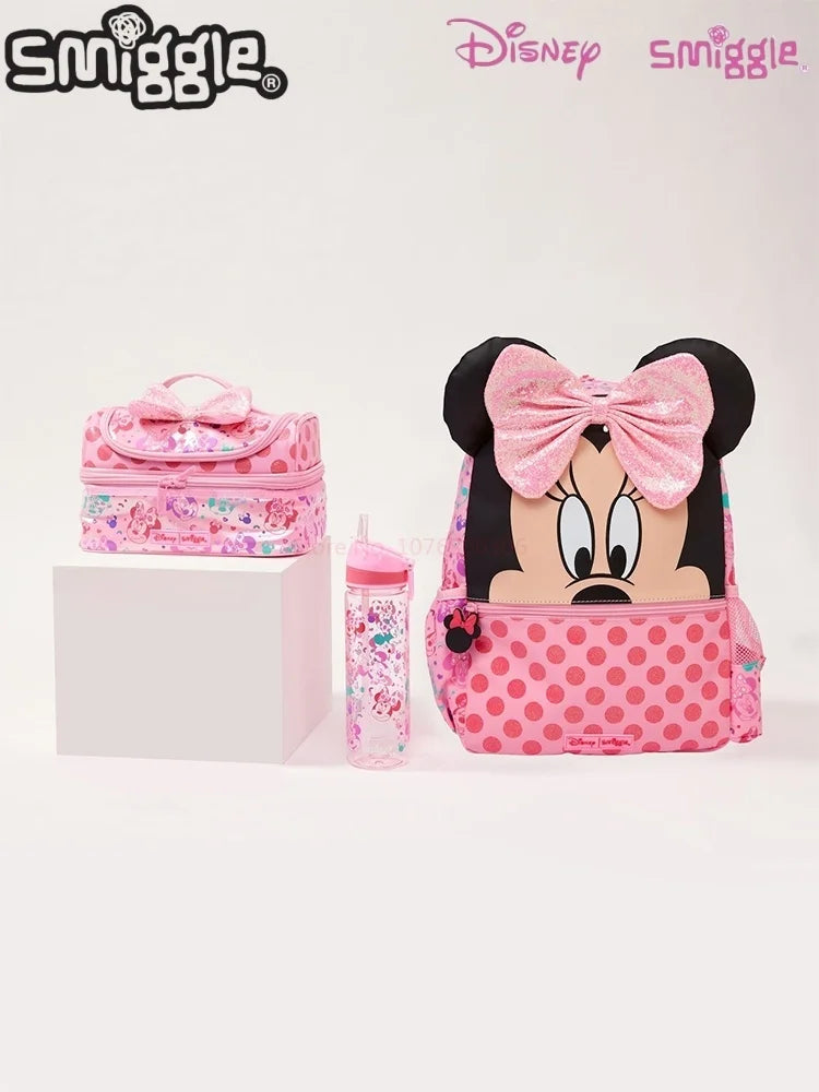 Genuine Australia Smiggle Disney Minnie Children Student School Bag Wallet Lunch Bag Backpack Water Cup Girl Student Gift