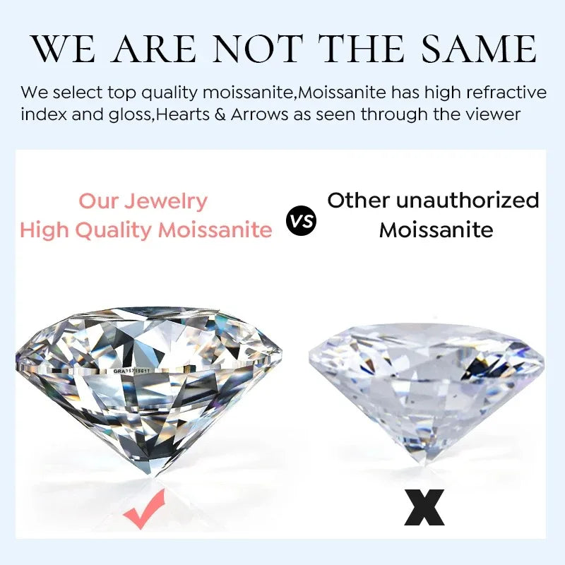 GRA 1CT Moissanite Diamond Platinum Round White Stone Rings for Women Real 925 Sterling Silver wedding High Quality Fine Jewelry