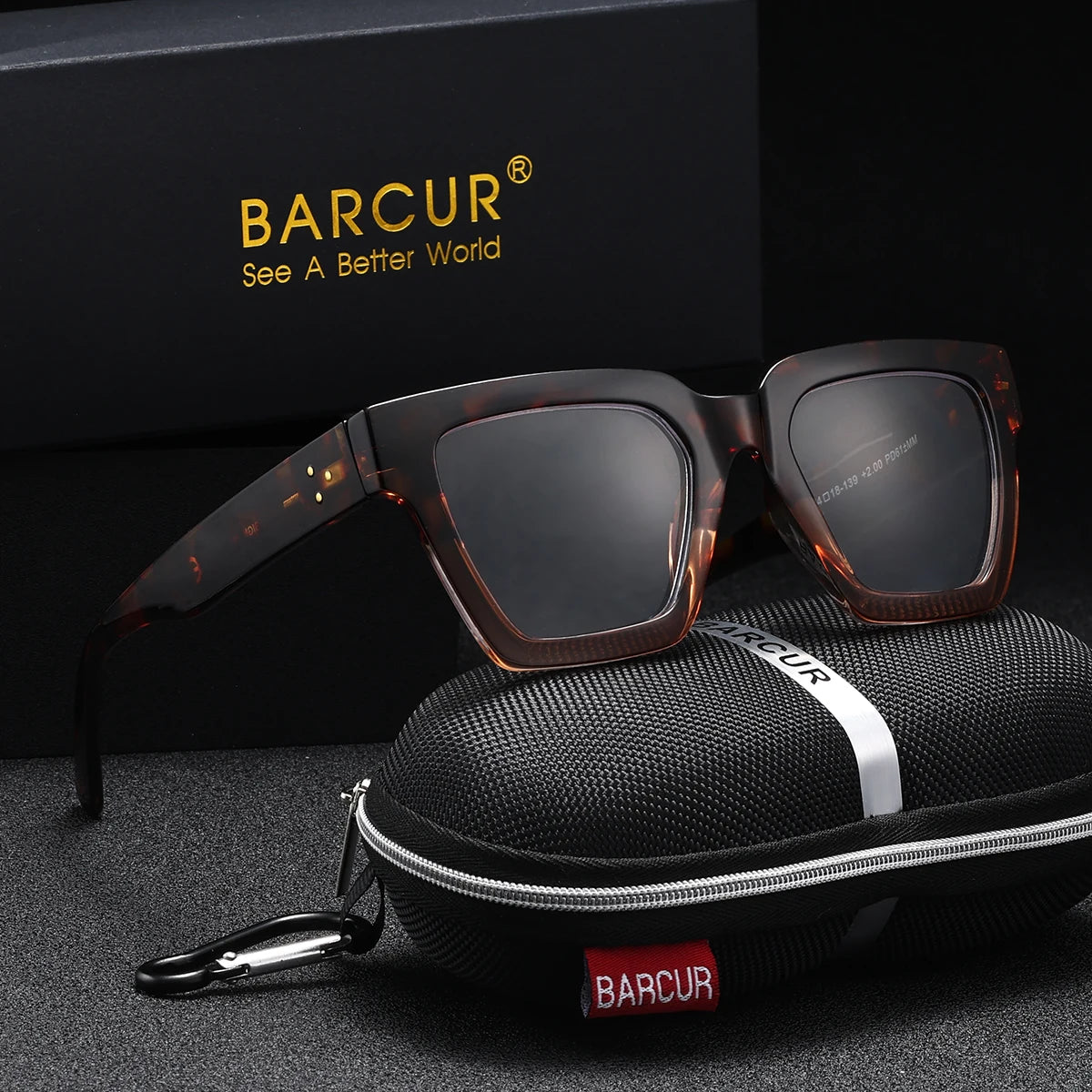 BARCUR Fashion Men and Women Reading Glasses Large PC Square Thick Frame Computer Glasses +1.0 to +3.5 Degree Presbyopia Glasses