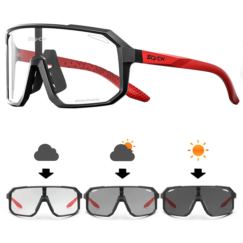 SCVCN Outdoor MTB Driving Glasses Cycling Sunglasses UV400 Women Sports Running Eyewear Men Road Bicycle Glasses Bike Goggles