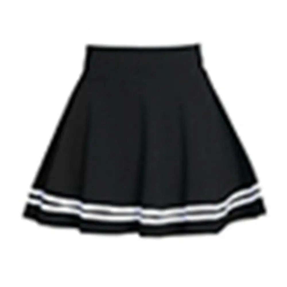 Fashion Skirt Pleated Solid Color School Skirt High Waist School Women Stripe A Line Mini School Skirt