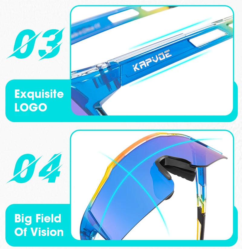 KAPVOE Photochromic Child Sunglasses Bicycle Cycling Glasses Teenagers Sports Glasses Boys Girls Windproof UV400 Goggles