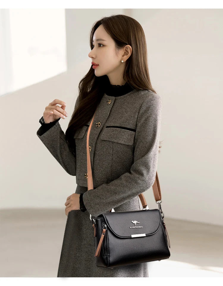 High Quality Pu Leather Casual Crossbody Shoulder Bags for Women 2023 New Luxury Purses and Handbags Women Bags Designer Totes