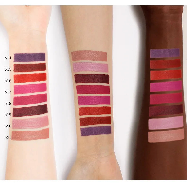 1PC Sexy Pink Women's Lipstick 16 Colors Lasting Waterproof Liquid Pencil Matte Liquid Lipsticks Makeups Non-Stick Cup Lip Gloss