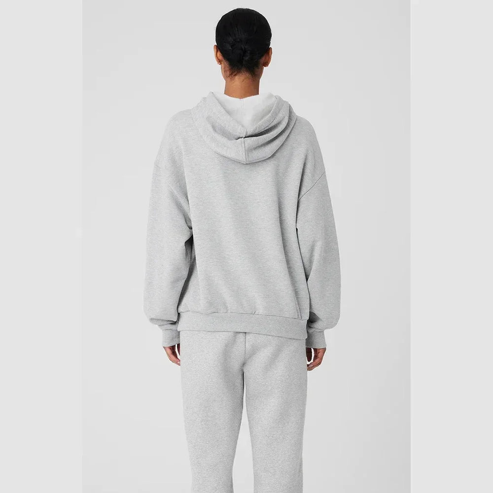 LO Yoga Hoodie Accolade Hoodie Cotton Loose Drawstring Versatile Pure Sports Pullover Hoodie Outdoor Top Yoga Shirts Hooded