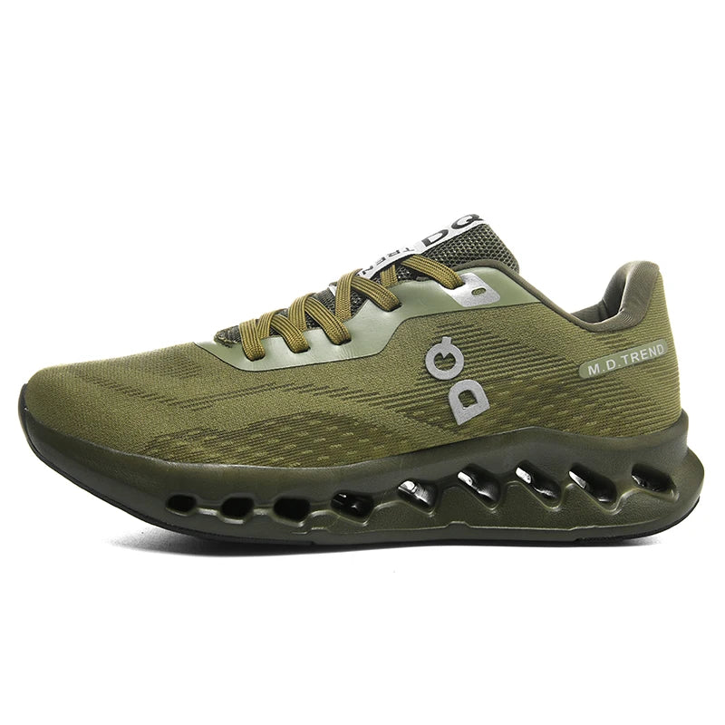 Men's Cushioned Running Shoes Energy Return Breathable Knit Arch Support Shock Absorption Marathon Women Casual Sneakers