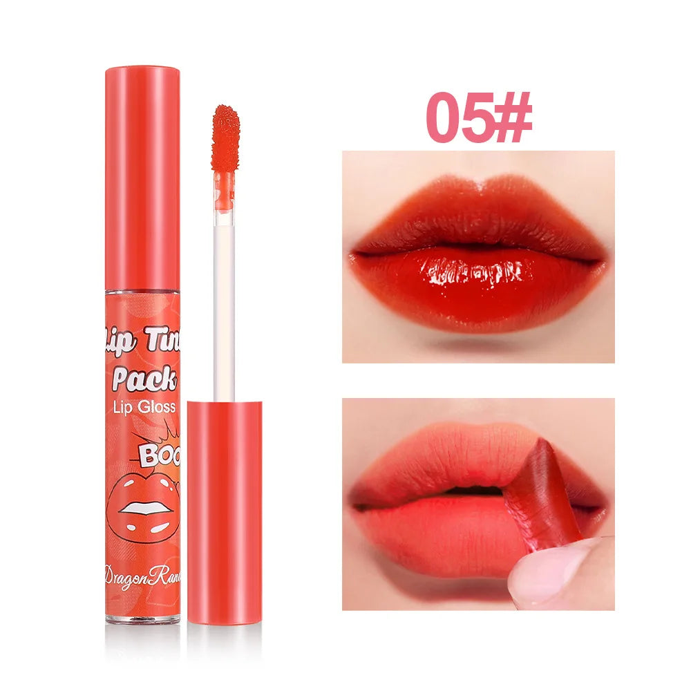Peel Off Rose Red Lip gloss Lip Outline Contour Tattoo Lip Stain Waterproof Transfer Resistant Tear Off Peel Off Lipstick Makeup