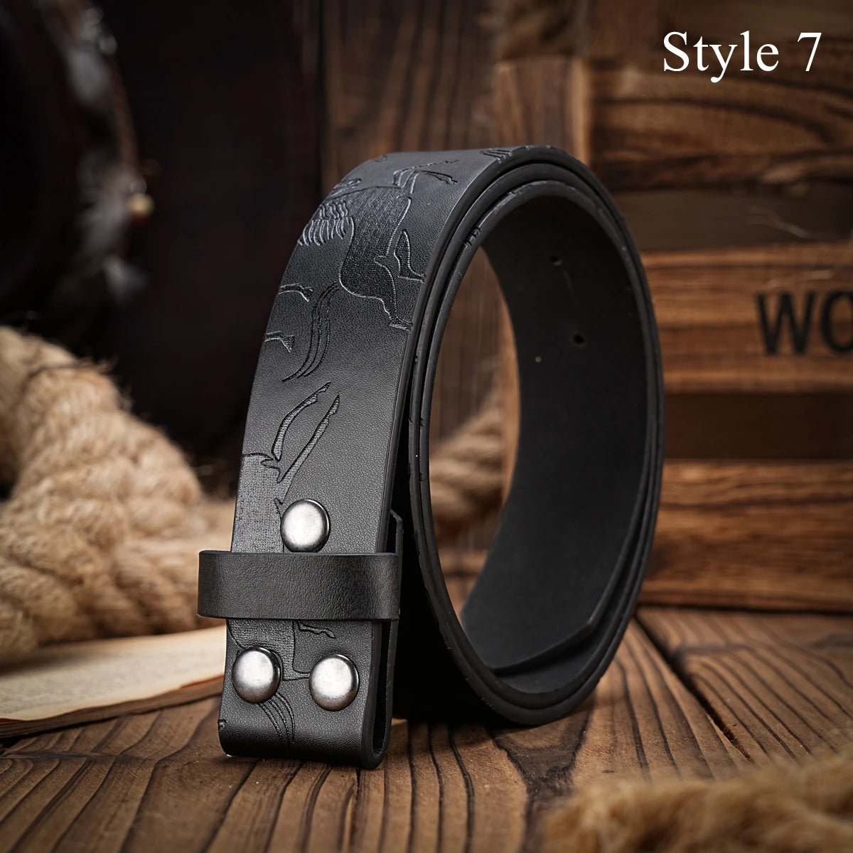 A Multi-color Pattern Pu Belt (Without Buckle) Can Be Changed Buckle for Men and Women