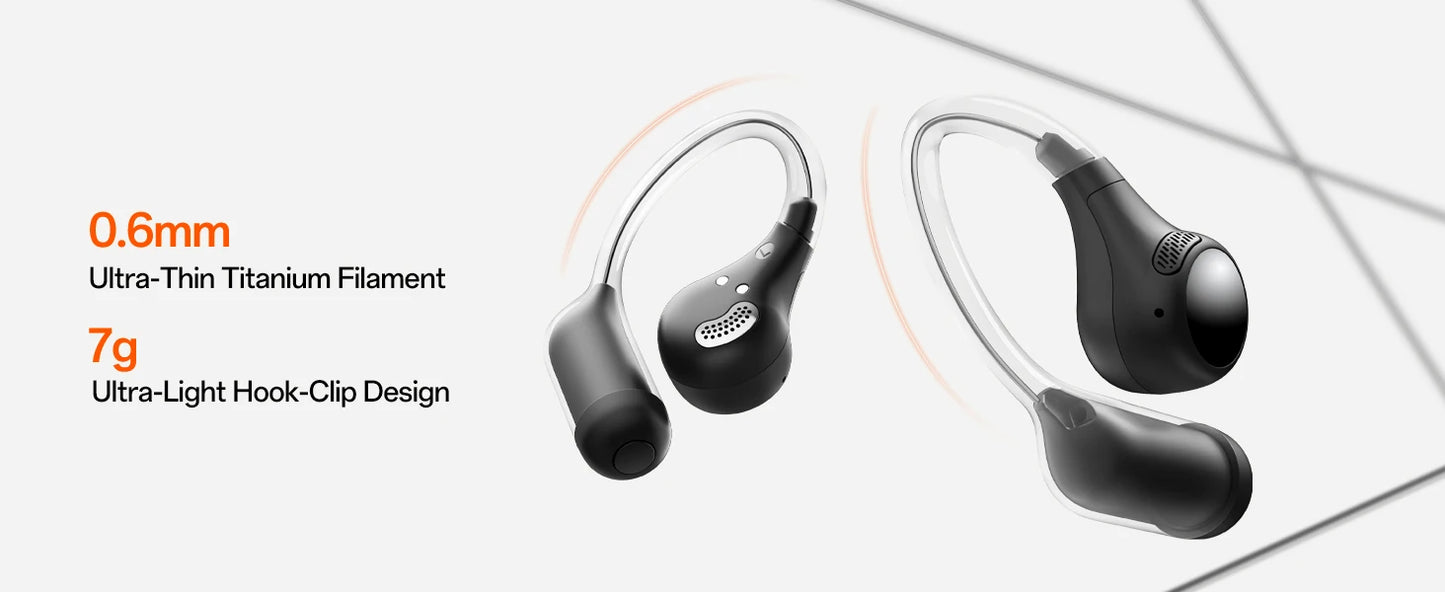 OpenRock S2 Open Ear Bluetooth 6.0 Earphones Hi-Res LDAC Headphones IPX5 Wireless Sports Earbuds With AI ENC Mic OWS APP Support