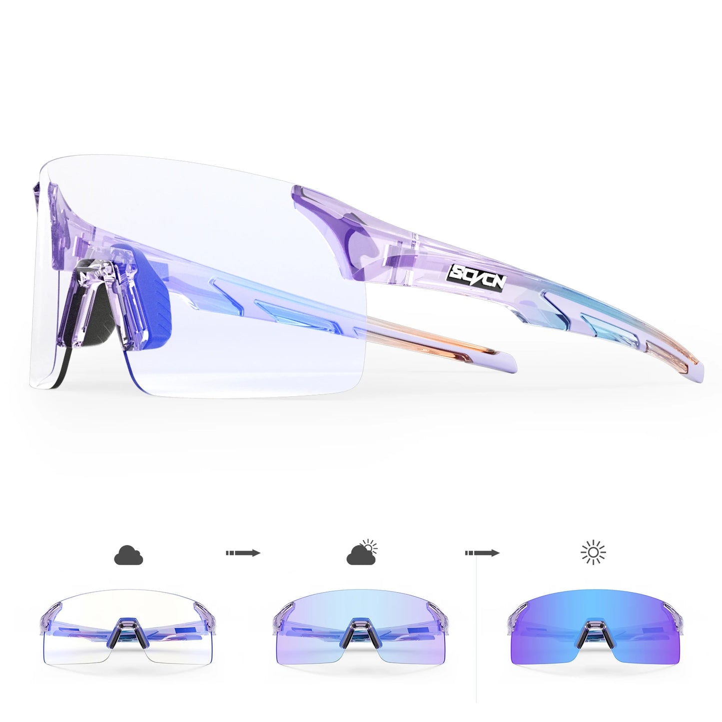 SCVCN Photochromic Sunglasses Outdoor Sports Bike Cycling Glasses Man MTB Climbing Glasses Eyewear Women Driving Bicycle Goggles