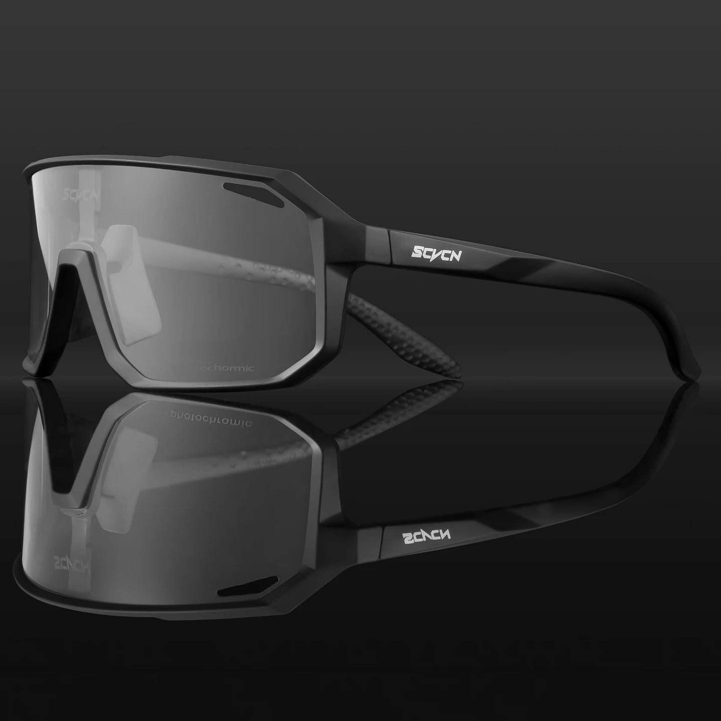 SCVCN Men Bike Photochromic Glasses Cycling Sunglasses for Women Sports Running MTB Biking Eyewear Road Mountain Bicycle Goggle