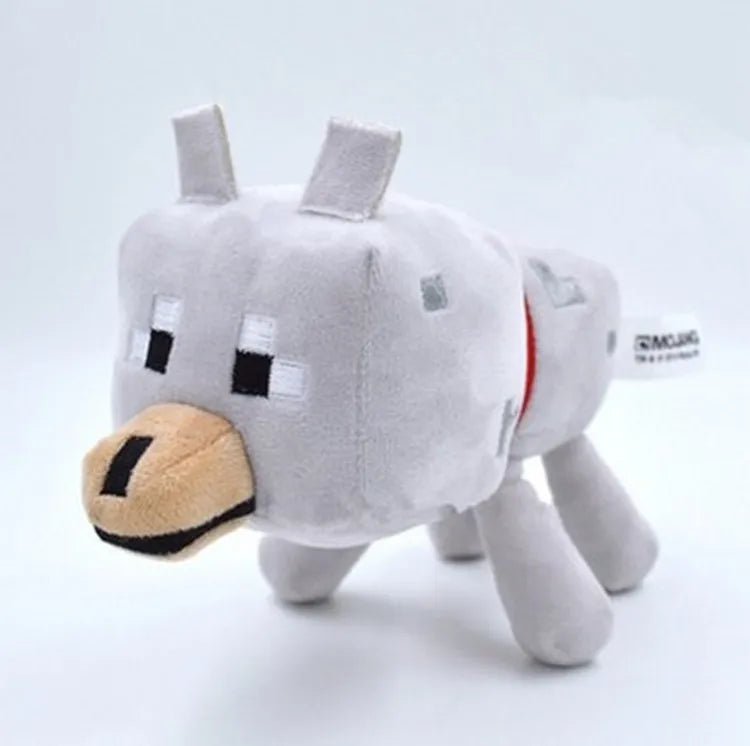 Game MC Baby Pig Plush Stuffed Toys Wolf Ocelot Baby Pig Enderman Plush Soft Animals Toy Doll for Kids Children Gifts