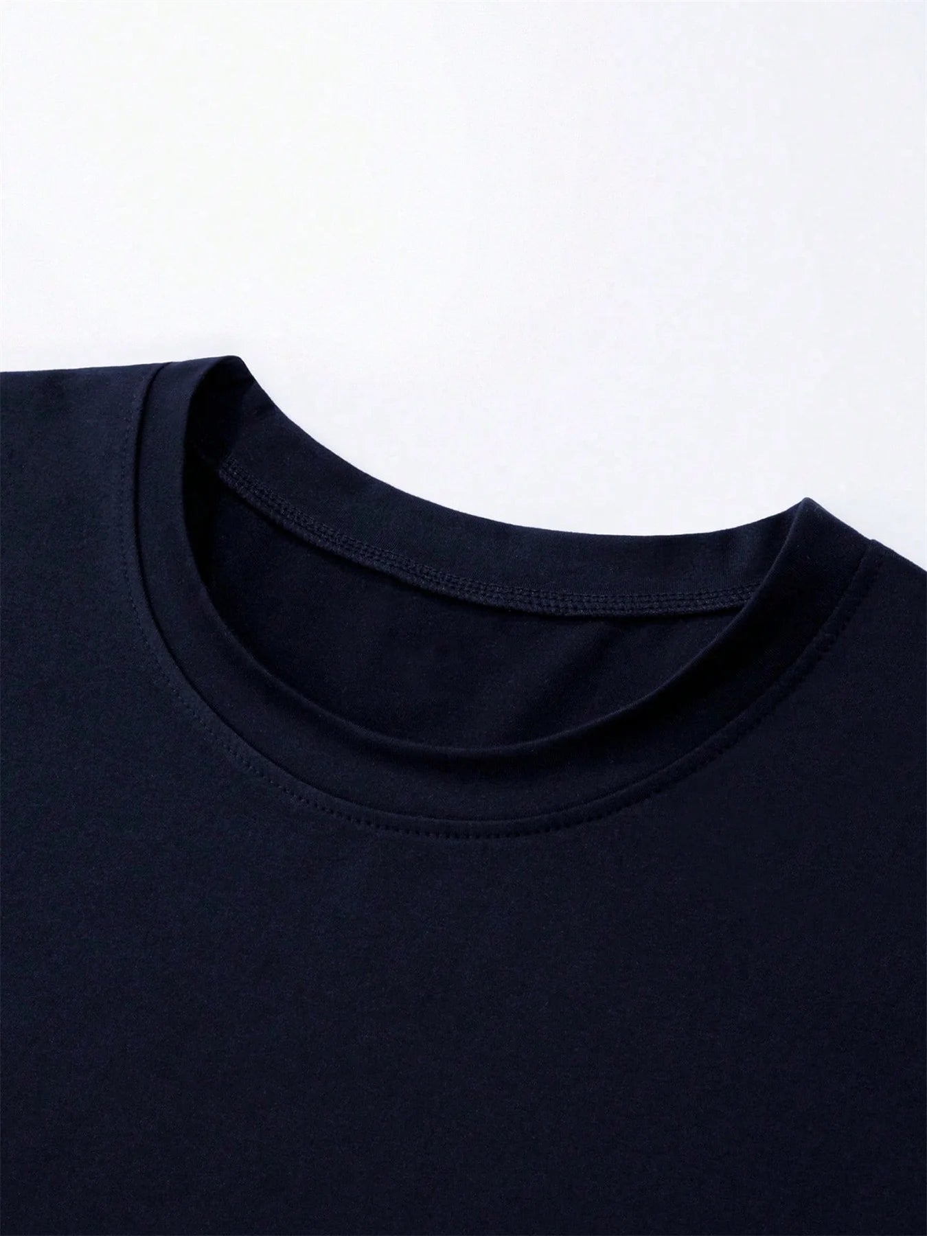 Men's summer 100% pure cotton fashionable casual sports loose geometric pattern printed round neck short sleeved T-shirt top