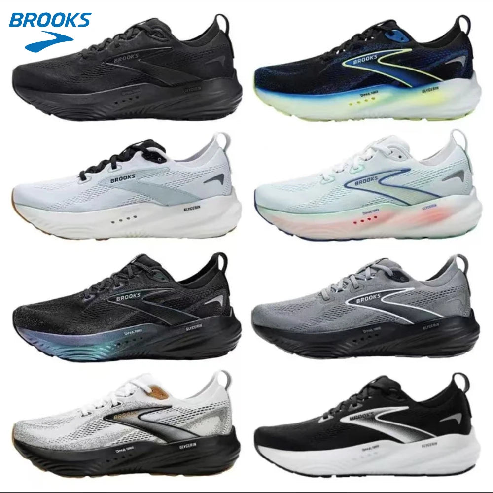 Brooks Glycerin 22 Running Shoes Men Women DNA Tuned Dual Density Cushioning Road Training Sneakers