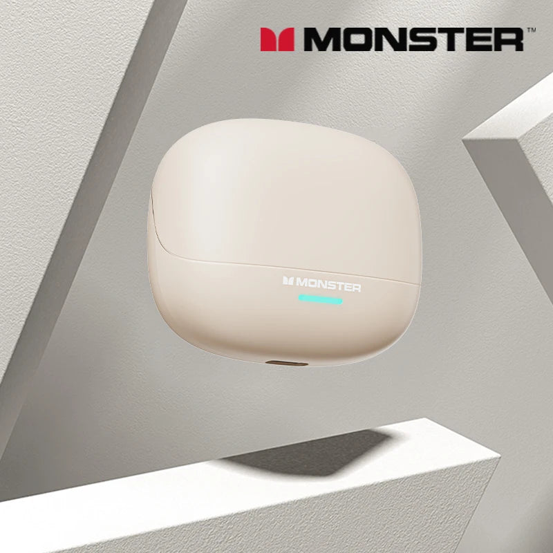 Monster MQT52 Wireless Bluetooth 5.4 Earphones Long Battery Life Gaming Headphones Dual Mode HIFI Stereo Sound Headset With Mic