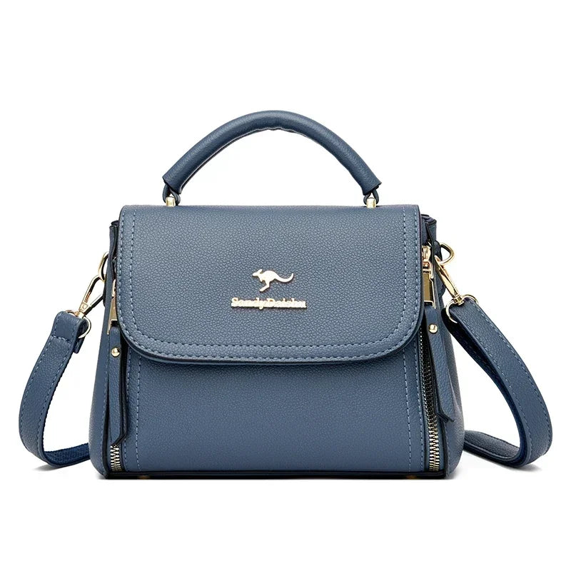 High Quality Soft Leather Tote Bag Fashion New Solid Ladies Purses and Handbags Large Capacity Shoulder Croosbody Bag for Women