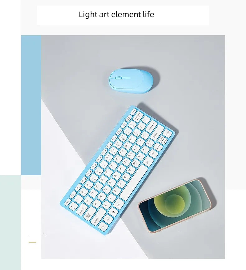 2.4G Wireless Keyboard and Mouse Protable Mini Keyboard Mouse Combo Set For Notebook Laptop Mac Desktop PC Computer Smart TV PS4