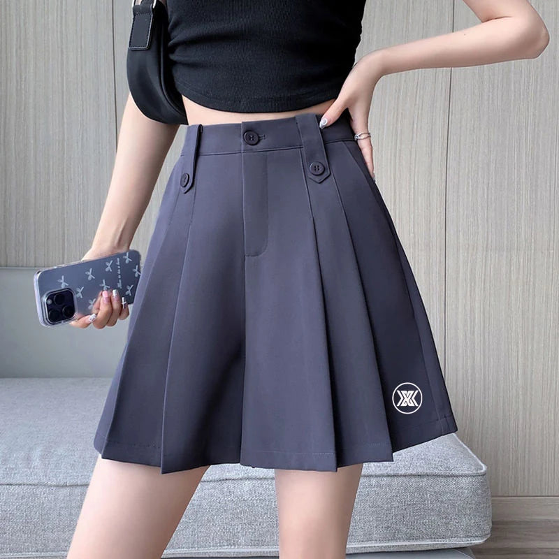 Women's A-line pleated skirt, women's golf suit, Spring 2025 new golf skirt, fashionable sporty mini skirt, women's golf suit
