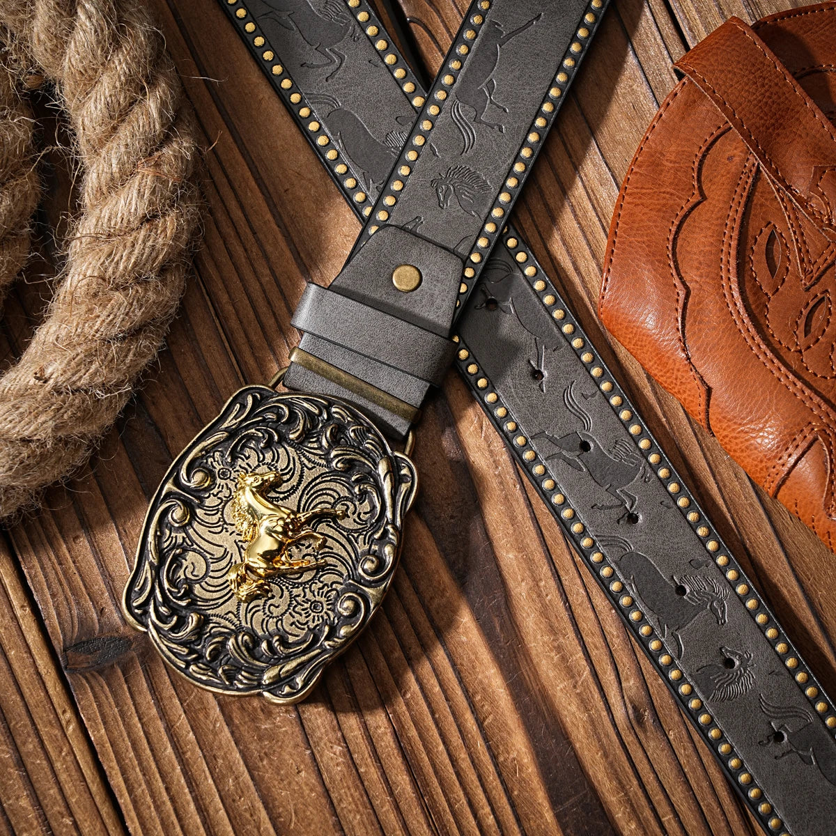 Casual, individual and retro belts, Western-style clothing accessories, metal buckles, PU belts, suitable for both men and women