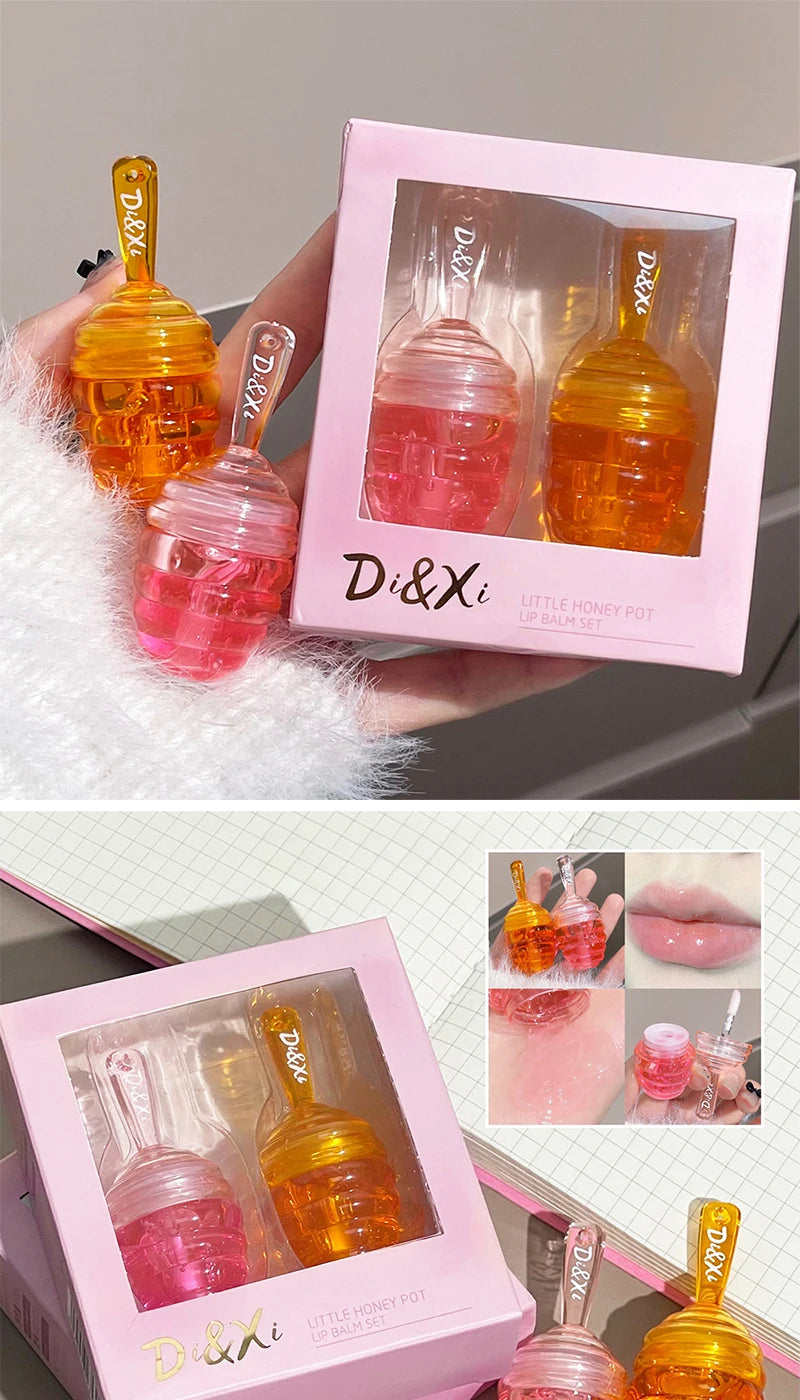Honeypot lip oil set box Moisturizing hydrating layer mist lipstick all match lip moisturizing lip toot lip gloss parity