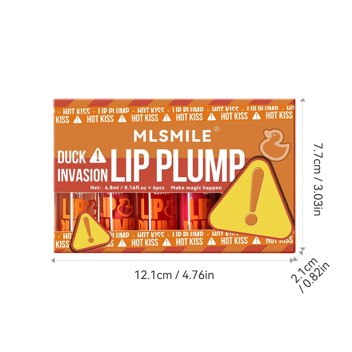 MLSMILE 6pcs/SET Lip Plump Lip Gloss Pearl Mirror Long-lasting Moisturizing Lip Balm Liquid Mouth Red Lip Glaze Lip Gloss