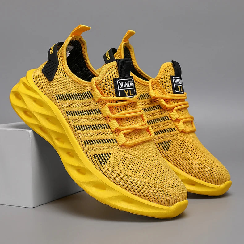 Men Shoes Comfortable Casual Sneakers Breathable Platform Running Shoes Man Mesh Mesh Sports Waling Tennis For Women Masculino