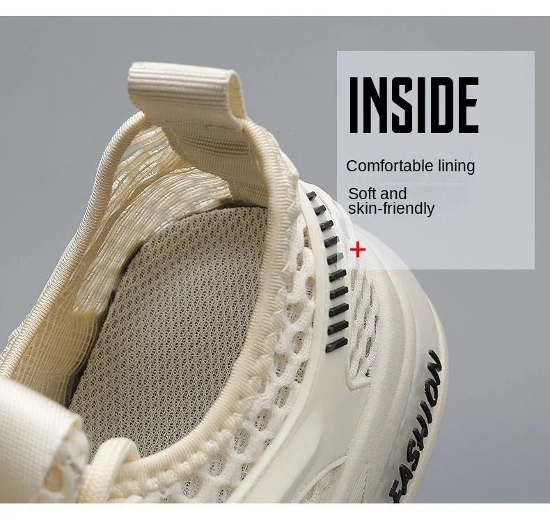 Men's Mesh Sneakers 2024 Summer Mesh Sports Breathable Casual Shoes Comfortable Men's Tennis Shoes Lightweight Running Shoes