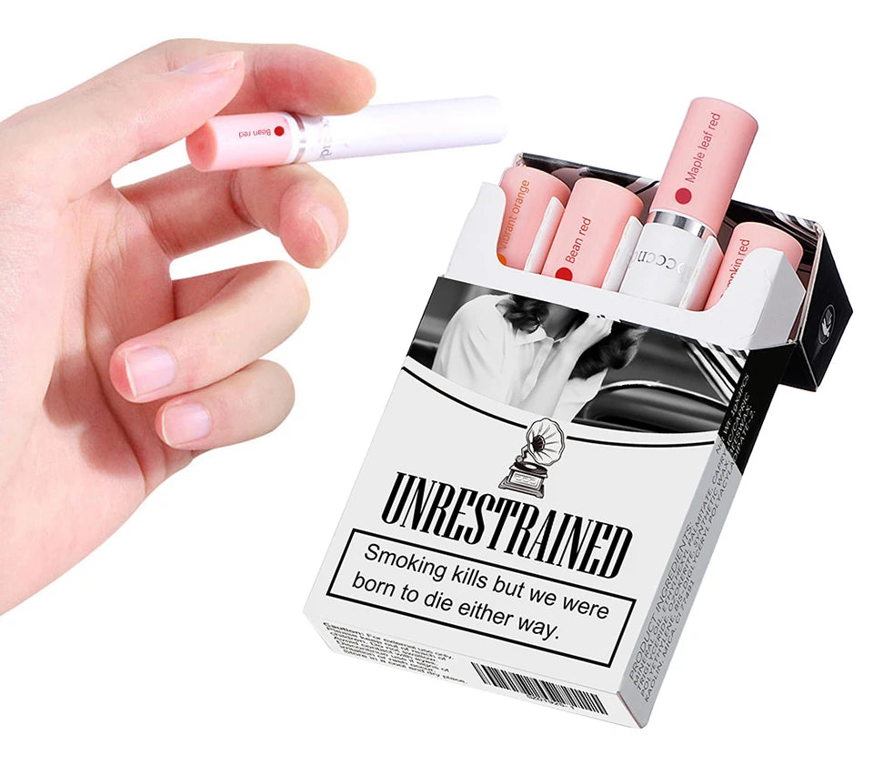 4Colors/set Cigarette Lip Gloss Set Velvet Matte Waterproof Long-lasting Lip Non-Stick Cup Cigarette Lipstick Makeup For Women