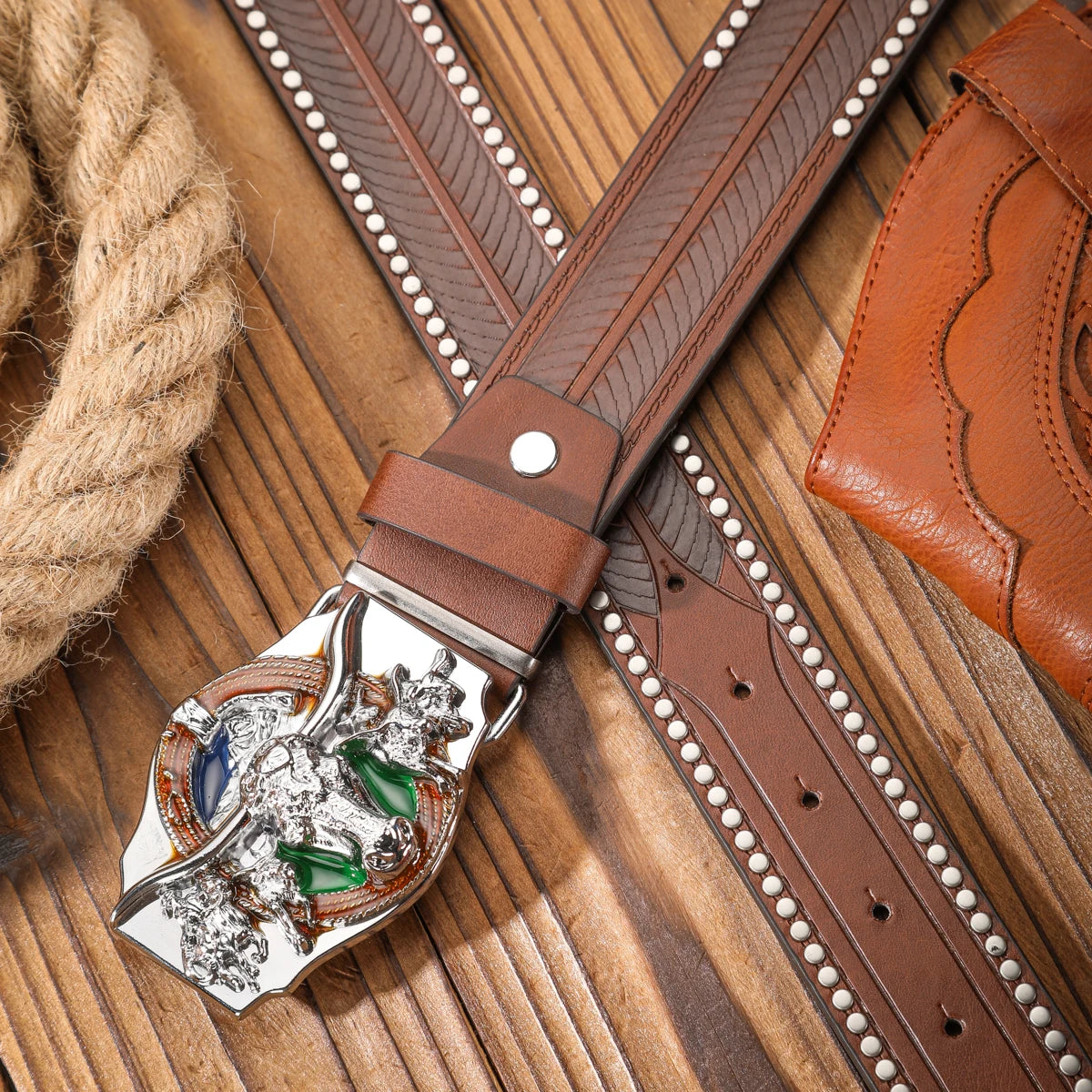 Vintage meets fashion! Alloy buckle PU belt, suitable for both men and women, to create a personalized Western style