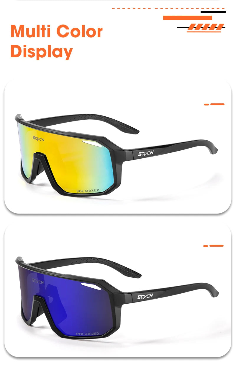 SCVCN Polarized Sunglasses for Men MTB Cycling Glasses Outdoor Sports Bike UV400 Goggles Women Road Bicycle Cycling Glasses New