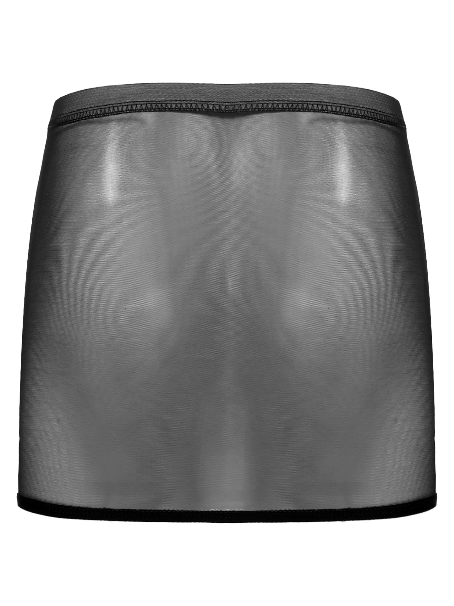 Women Sexy Night Club Pencil Skirts Solid Low Rise Stretchy Transparent Temptation Mini Micro Skirt Tight Package Hip Underskirt