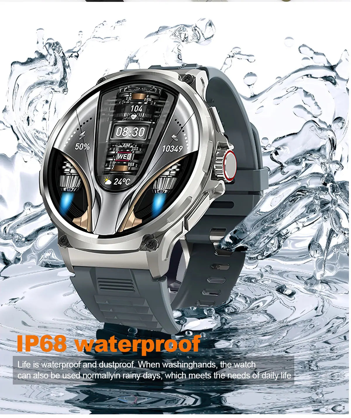 2025 New 1.85-Inch Ultra HD Smart Watch Men GPS Track Bluetooth Call 710 mAh Large Battery 400+Dial Smartwatch For Huawei Xiaomi