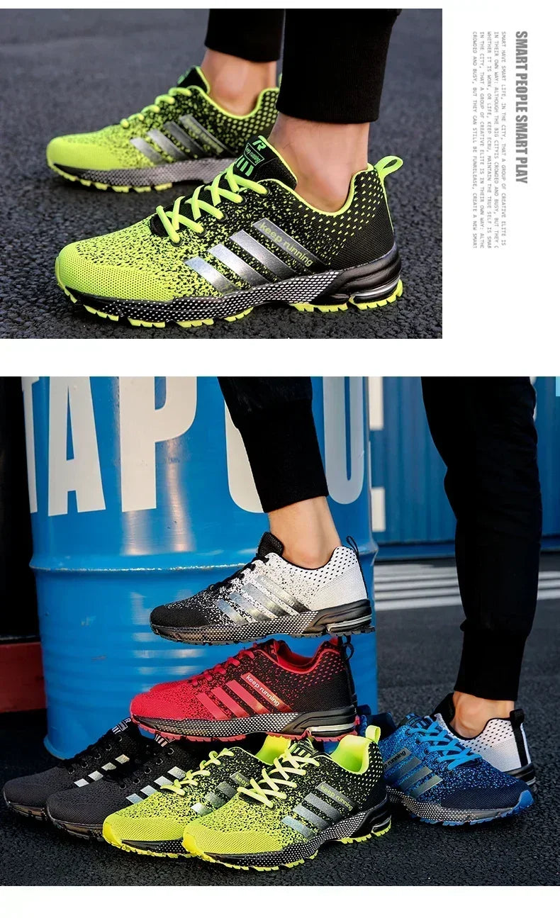 Men Casual Sneakers Summer Breathable Sport Shoes Lightweight Outdoor Mesh Running Shoes Athletic Jogging Tenis Walking Shoes
