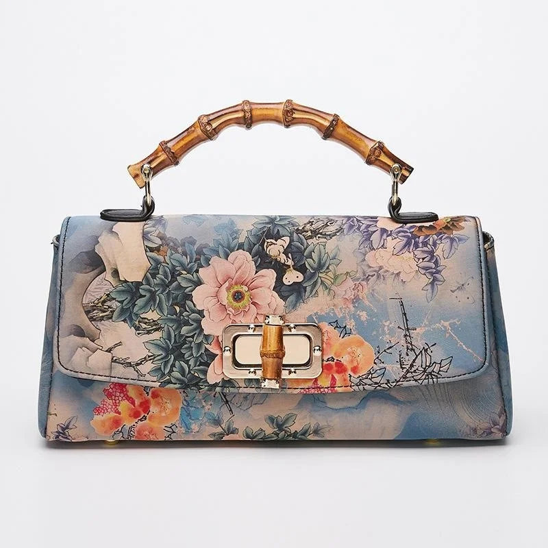 MOTAORA 2025 New Vintage Evening Bags Cheongsam Leather Handbag Women Boston Bag Luxury Designer Handmade Ladies Shoulder Bags