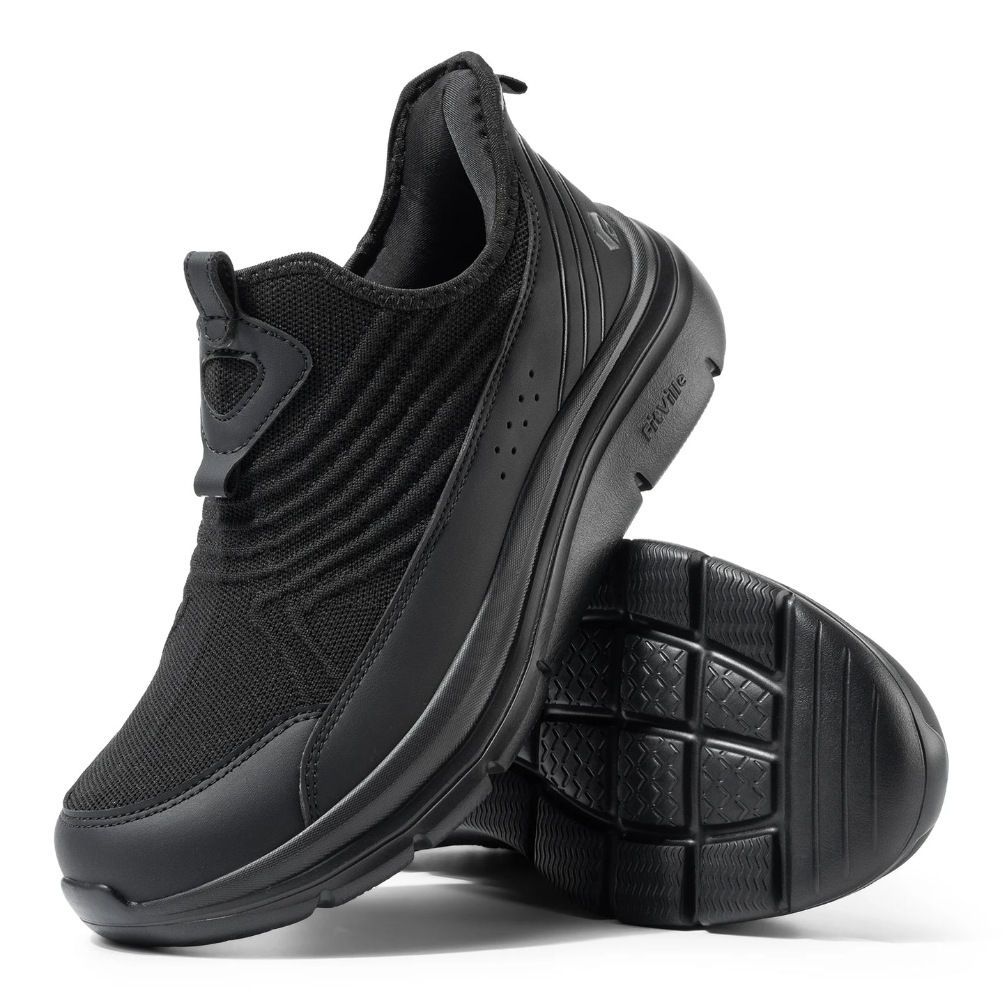 Fitville Wide Men's Slip-On Walking Shoes Lightweight Breathable Outdoor Casual Sports Running Shoes Sneakers For Swollen Feet