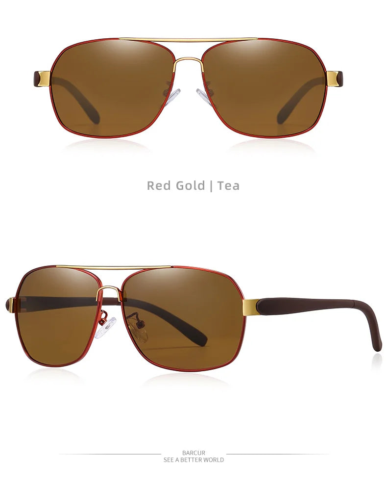 BARCUR Polarized Men Sun Glasses For Driving Durable Sunglasses Eyewear UV400 Gafas Oculos De Sol