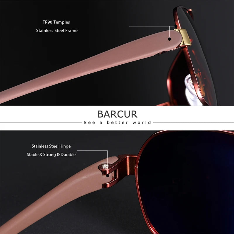 BARCUR Polarized Men Sun Glasses For Driving Durable Sunglasses Eyewear UV400 Gafas Oculos De Sol