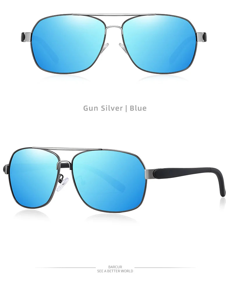 BARCUR Polarized Men Sun Glasses For Driving Durable Sunglasses Eyewear UV400 Gafas Oculos De Sol