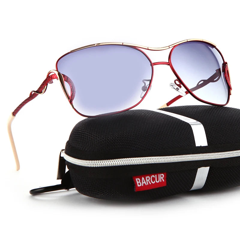 BARCUR Women's Sunglasses Oversized Shade Sun glasses Women Polarizing Glasses Gradient Lens UV400 Protection oculos lunette de